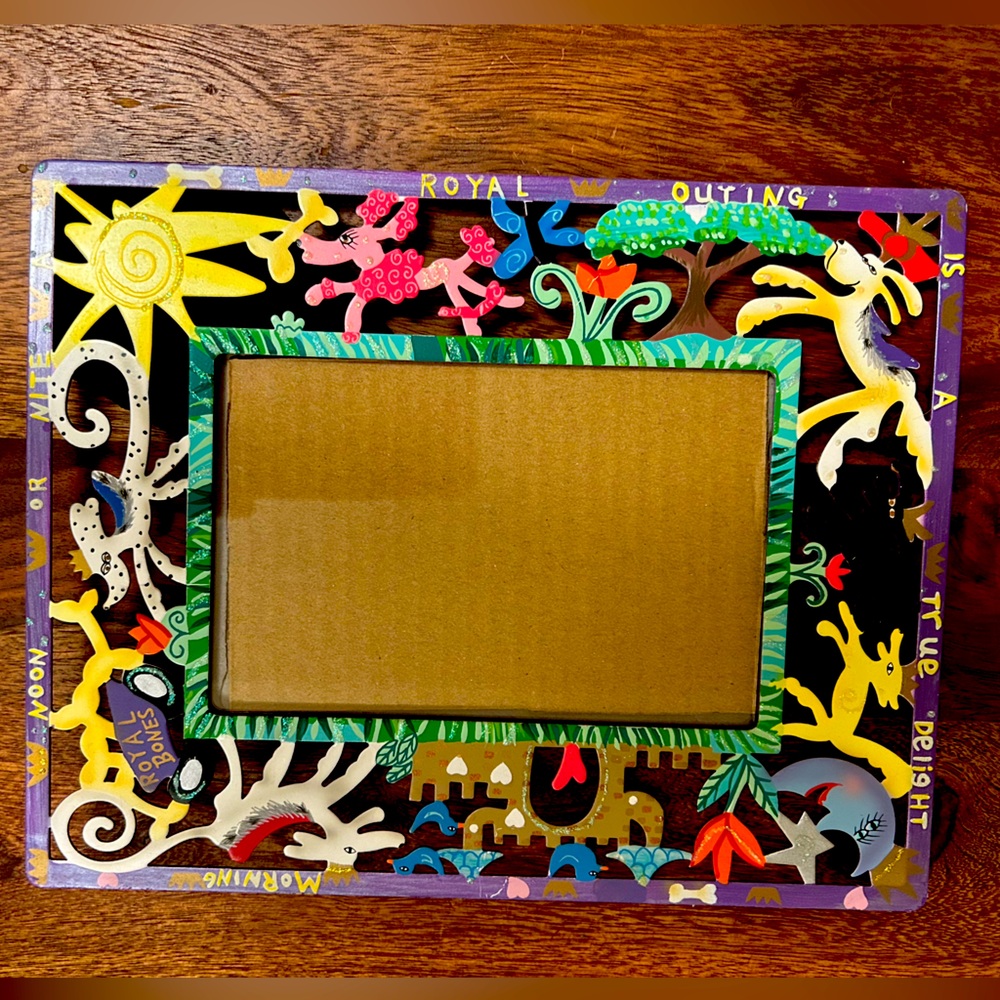 Silvestri Fanciful Flights Prince Dog Metal 4x6in Picture Frame by Karen Rossi